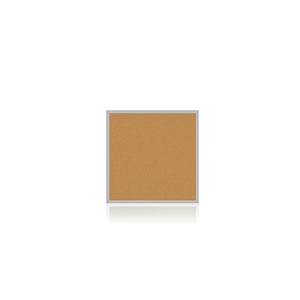 Ghent 48.5&quot x 48.5&quot Silver Aluminum Frame Natural Cork Bulletin Board