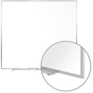 Ghent 48.5&quot x 48.5&quot Silver Aluminum Frame Non-Magnetic Whiteboard