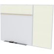 Ghent's Vinyl 4' x 6' Bulletin & Magnetic Whiteboard B-Set in Ivory