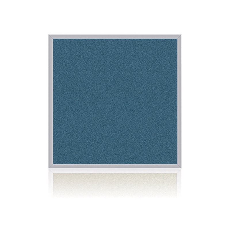 Ghent's Vinyl 4' x 4' Bulletin Board with Aluminum Frame in Ocean Blue
