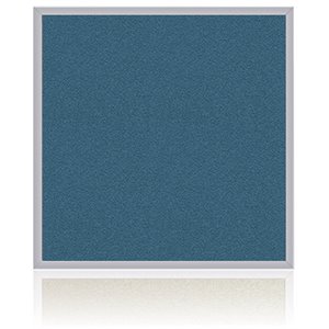 ghent's vinyl 4' x 4' bulletin board with aluminum frame in ocean blue