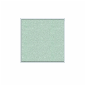 Ghent's Vinyl 4' x 4' Bulletin Board with Aluminum Frame in Silver