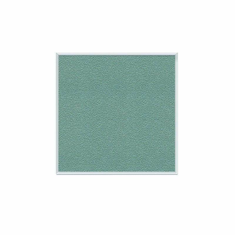 Ghent's Vinyl 4' x 4' Bulletin Board with Aluminum Frame in Stone