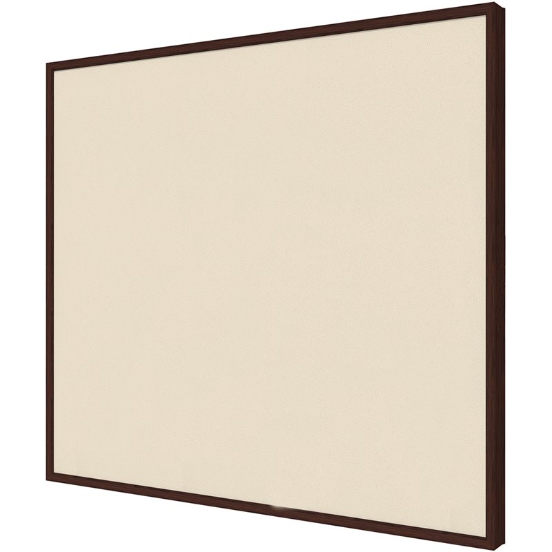 Ghent's Fabric 4' x 6' Bulletin Board with Espresso Trim in Beige