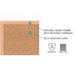 Ghent's Wood 4' x 4' Cork Bulletin Board with Wood Frame in Natural