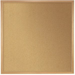 Ghent's Wood 4' x 4' Cork Bulletin Board with Wood Frame in Natural