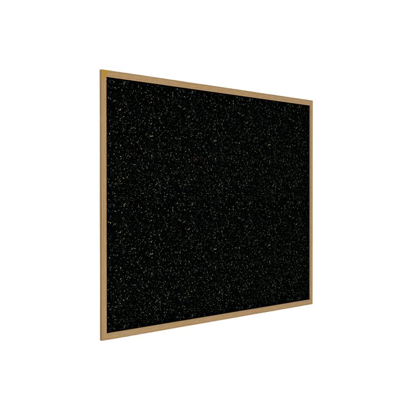 Ghent's Wood 4' x 4' Rubber Bulletin Board with Wood Frame in Multi-Color
