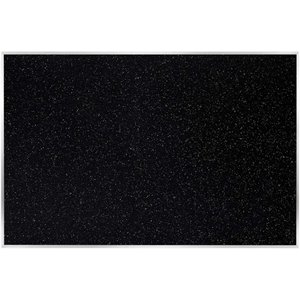 ghent's 4' x 5' rubber bulletin board with aluminum frame in multi-color