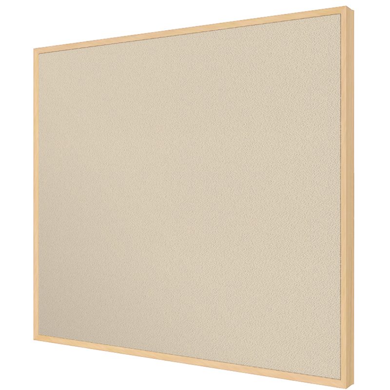 Ghent's Fabric 4' x 5' Bulletin Board with Maple Trim in Beige