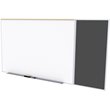 Ghent's Ceramic 4' x 8' Rubber Bulletin & Mag. Whiteboard C-Set in Black