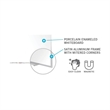 Ghent's Vinyl 5' x 6' Mag. Projection Whiteboard in Gray