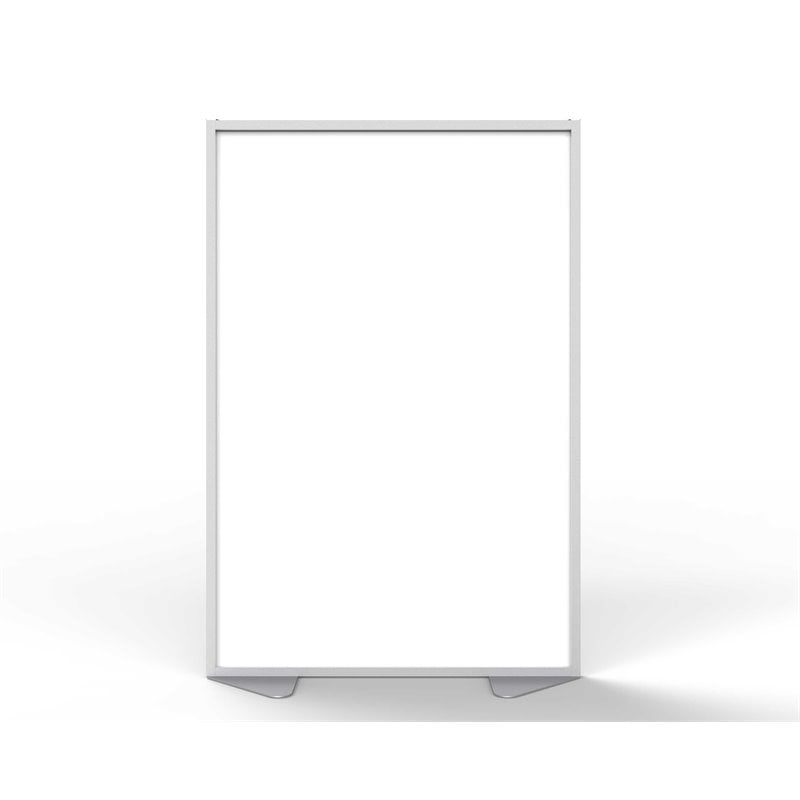 Ghent's Ceramic Floor Partition with Full Panel Infill in White