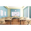 Ghent's Vinyl 5' x 6' Bulletin & Mag. Whiteboard A-Set in Stone