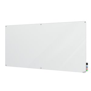 Ghent's Glass 4' x 8' Harmony Board with Radius Corners in Frosted Black
