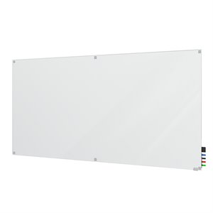Ghent's Glass 4' x 8' Harmony Board with Square Corners in Frosted Black