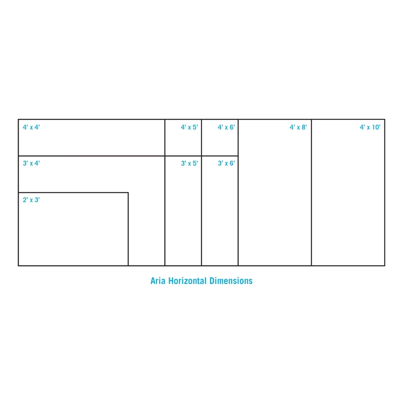 Ghent's Glass 2' x 3' Aria Low Porifle 1/4