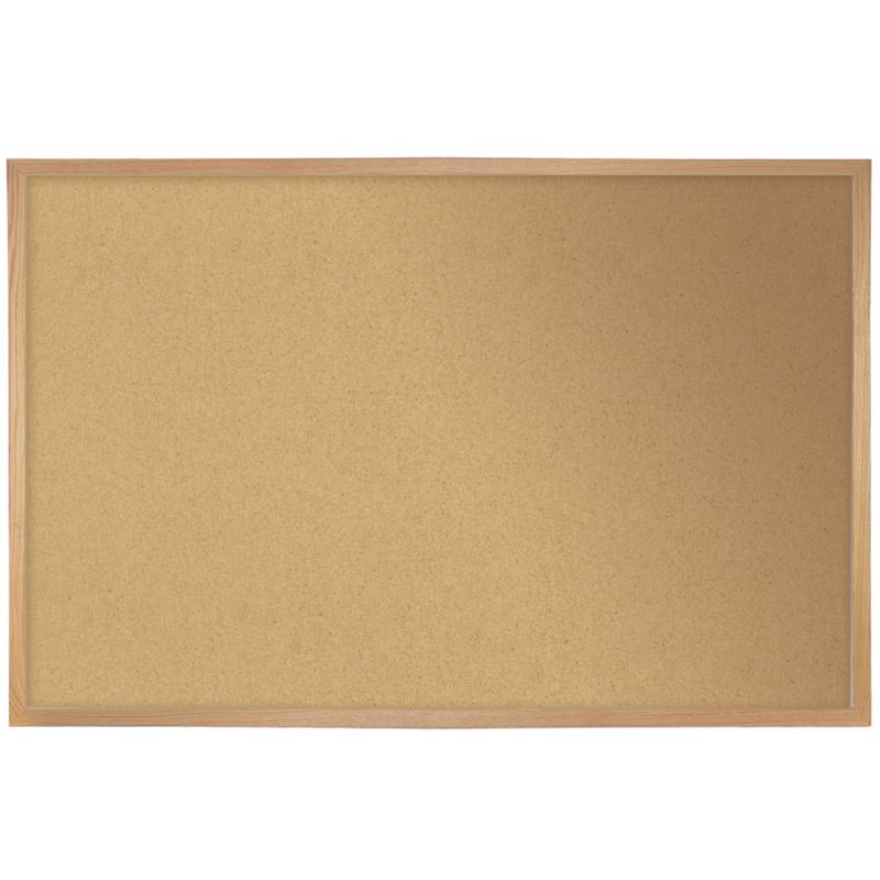 Ghent's Wood 4' x 8' Cork Bulletin Board in Natural