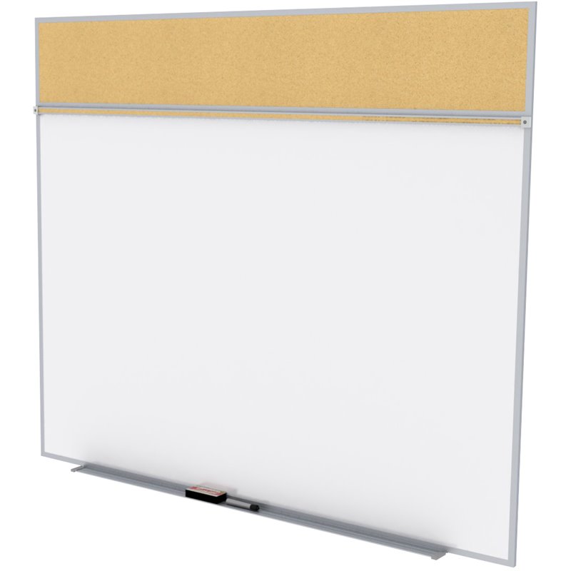 Ghent's Wood 5' x 10' Bulletin & Magnetic Whiteboard A-Set in Tan