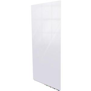 Ghent's Glass 8' x 4' Aria Low Porifle 1/4&quot Mag. Vert. Glassboard in White Back