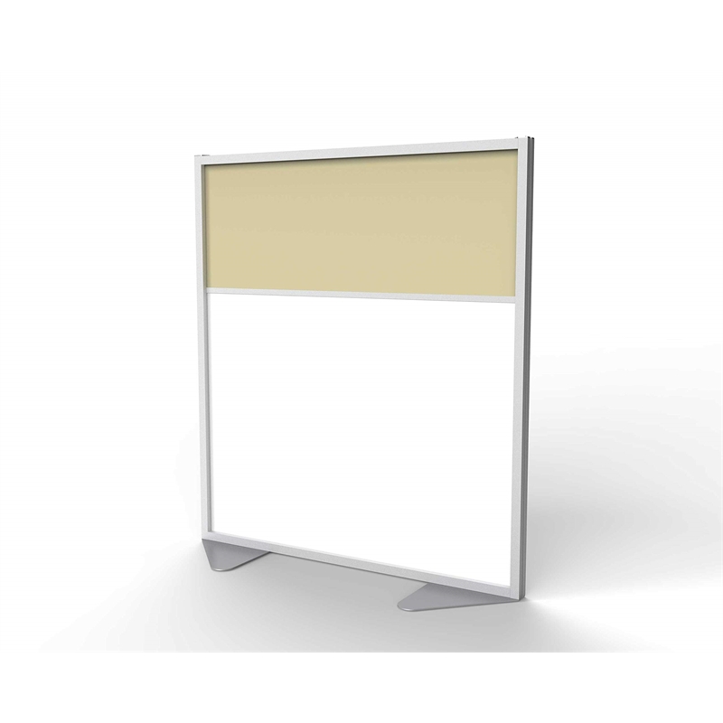 Ghent's Vinyl Floor Partition with 2 Split Panel Infill in Caramel