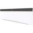 Ghent's Ceramic 5' x 16' Rubber Bulletin & Magnetic Whiteboard A-Set in Black