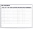 Ghent's Vinyl 3' x 4' Hospital OR Schedule Mag. Whiteboard in Gray