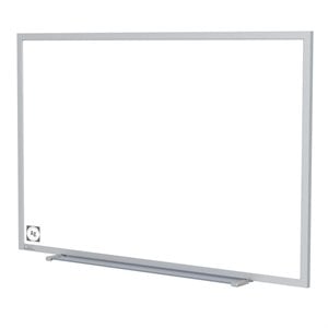 ghent's ceramic 2' x 3' mag. hygienic whiteboard with aluminum frame in white
