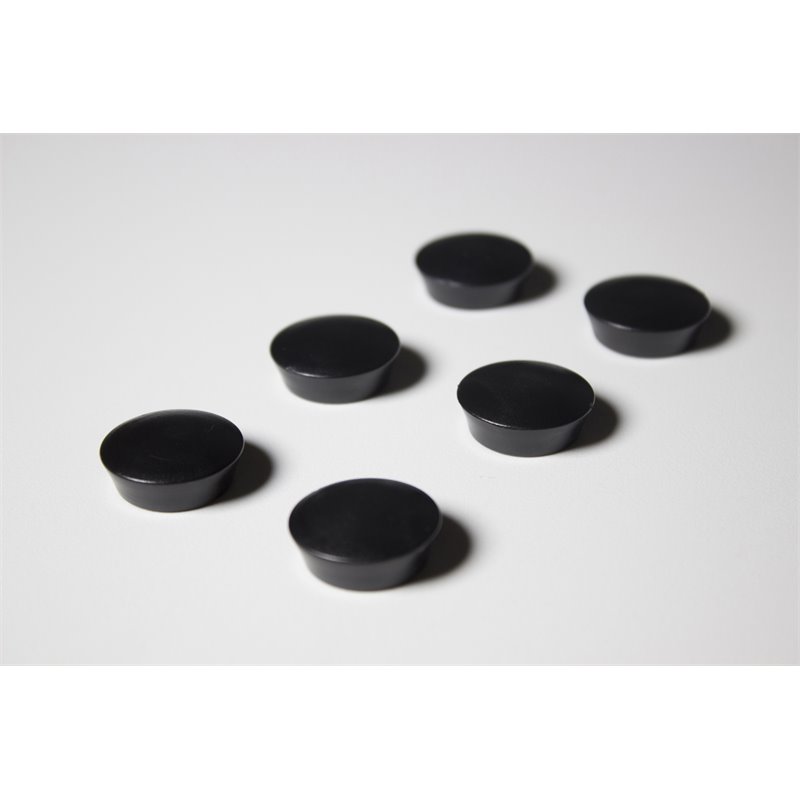 Ghent's Plastic Rare Earth Magnets 6 Pack in Black
