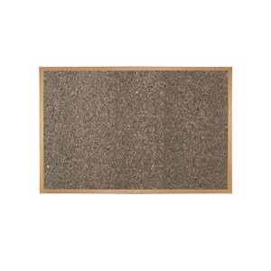 ghent's wood 4' x 4' premium bulletin board with wood frame in chocolate