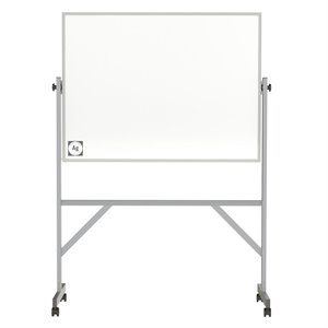 ghent's ceramic 3' x 4' reversible mag. hygienic whiteboard in white