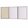 Ghent's Fabric VisuALL PC Multi Board Cabinet with Whiteboard in Beige