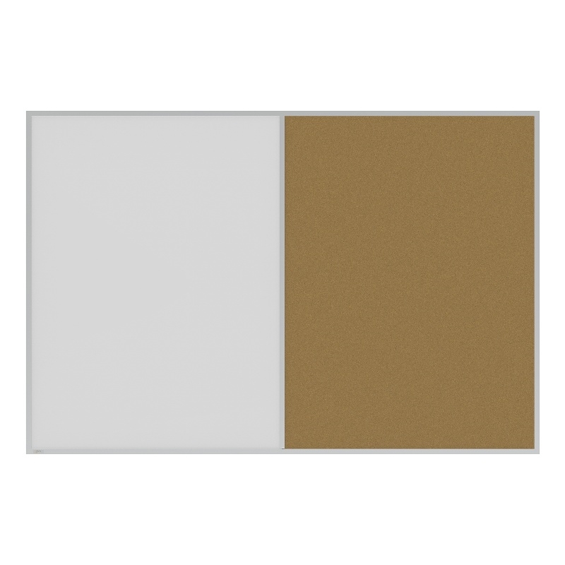 Ghent Aluminum Framed Markerboard and Cork Combo Board 4'H x 6'W