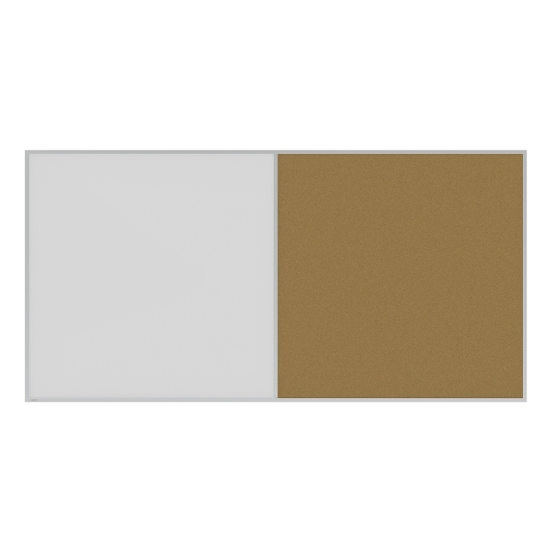 Ghent Aluminum Framed Markerboard and Cork Combo Board 4'H x 8'W