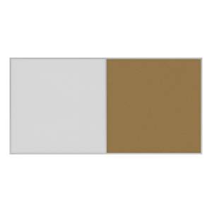 ghent aluminum framed markerboard and cork combo board 4'h x 8'w