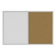 Ghent Aluminum White Framed Markerboard and Cork Combo Board 2 x 3ft