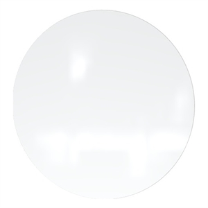 ghent coda low profile circular glass dry erase board non-mag white 24in dia