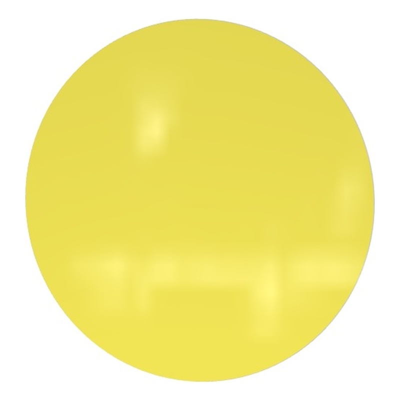 Ghent Coda Low Profile Circular Glass Dry Erase Board Non-Mag Yellow 48in Dia