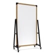 Ghent Prest Mobile Magnetic Whiteboard Natural Oak Frame 74 x 40in