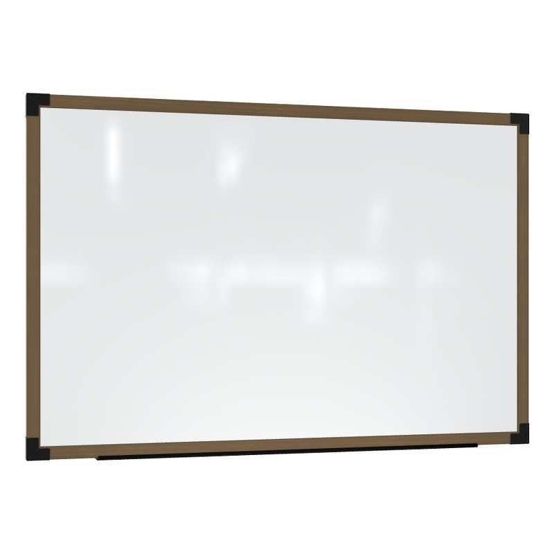 Ghent Prest Wall Whiteboard Magnetic Driftwood Oak Frame2 x 3ft