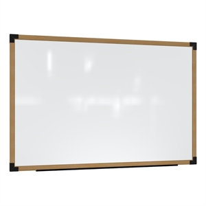 ghent prest wall whiteboard magnetic natural oak frame 3 x 4ft