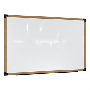 ghent prest wall whiteboard magnetic natural oak frame 3 x 5ft