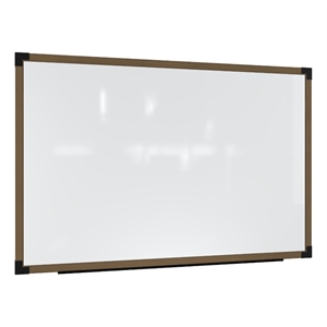 ghent prest wall whiteboard magnetic driftwood oak frame 3 x 6ft