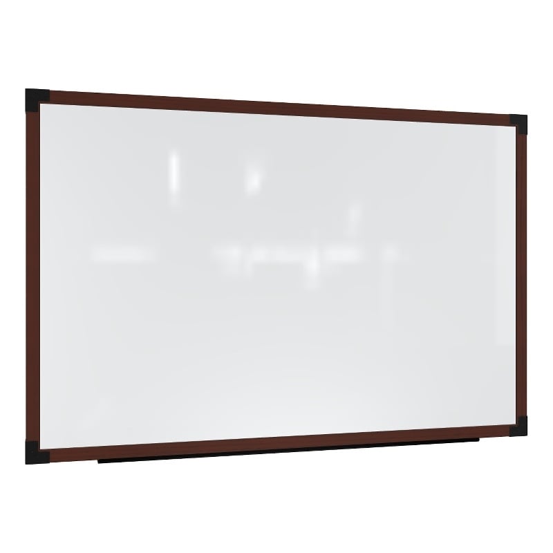 Ghent Prest Wall Whiteboard Magnetic Carmel Oak Frame 4 x 8ft
