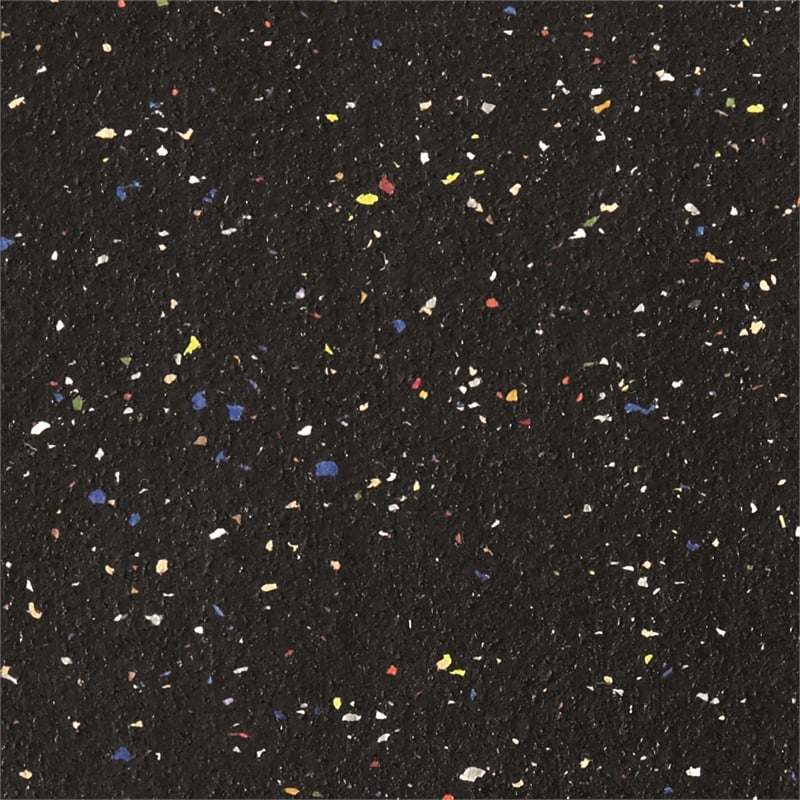 Ghent Rubber Bulletin Board with Aluminum Frame 2 x 3ft Black/Confetti Backing