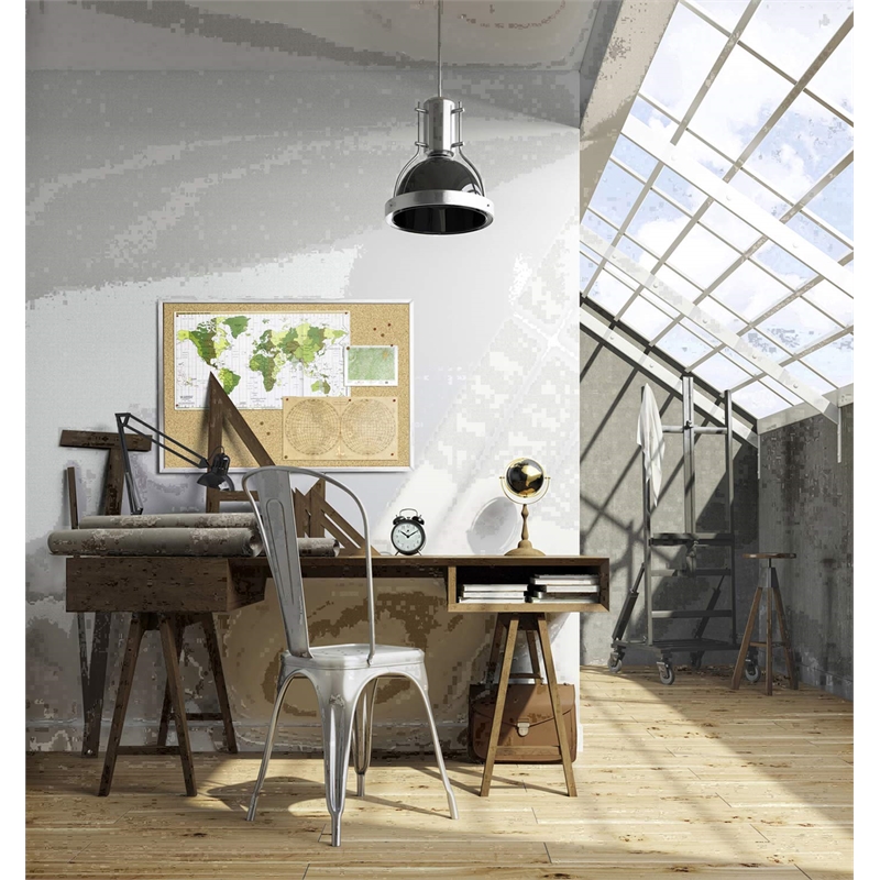 Ghent Natural Cork Bulletin Board - Satin Aluminum Frame - 4ft H x 7ft  4