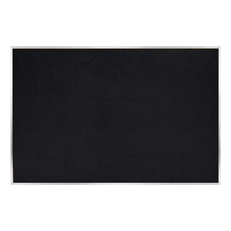 Ghent Recycled Bulletin Board - Satin Aluminum Frame - 4ft H x 7ft  4