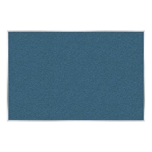 Ghent Vinyl Bulletin Board - Satin Aluminum Frame - 4ft H x 7ft  4&quotW - Ocean