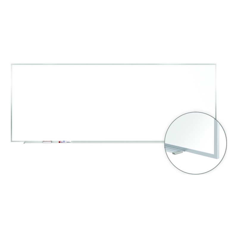 Ghent M1 Porcelain Mag Whiteboard - Aluminum Frame - 4ft H x 7ft  4