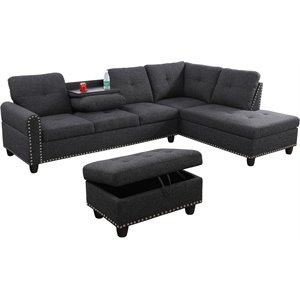 lifestyle furniture catherine right-facing sectional sofa set