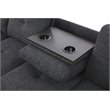 Lifestyle Furniture Catrina Left-Facing Sectional & Ottoman in Black/Gray